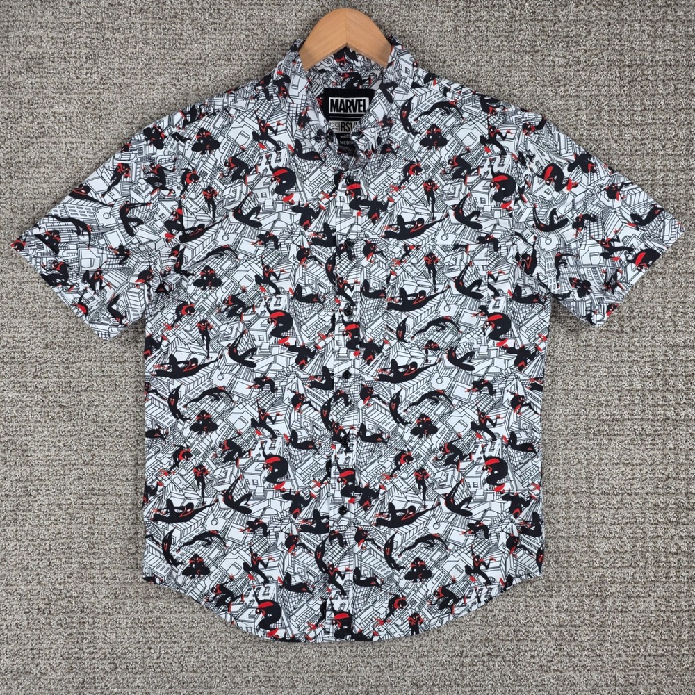 RSVLTS Marvel Miles Morales Spider-Man Kunuflex City Slinger Shirt Size Medium